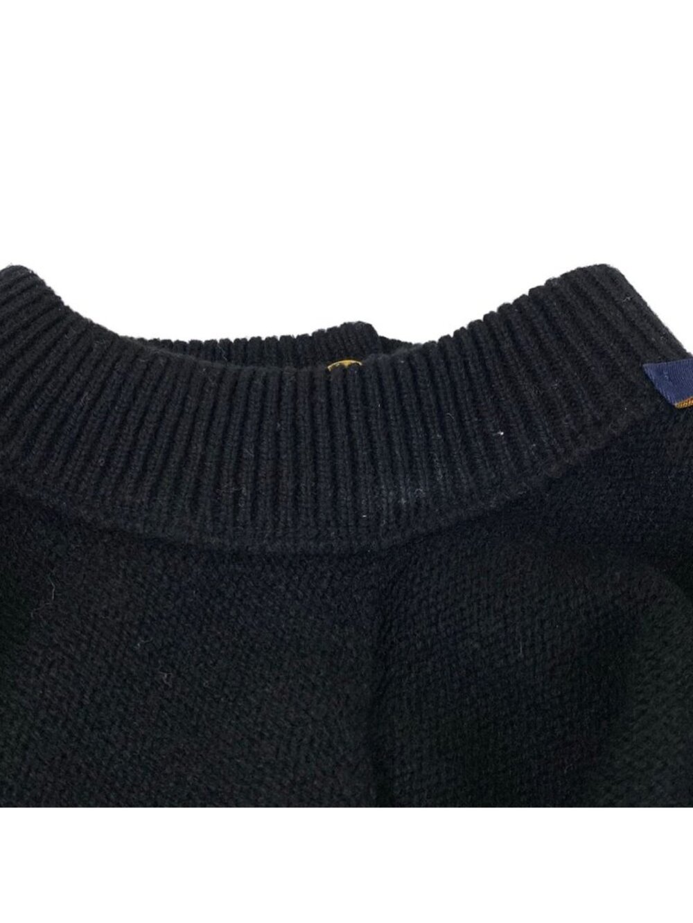 Louis Vuitton Long Sleeve Sweater XS Intarsia Signature Black Gray White - Picture 10 of 11